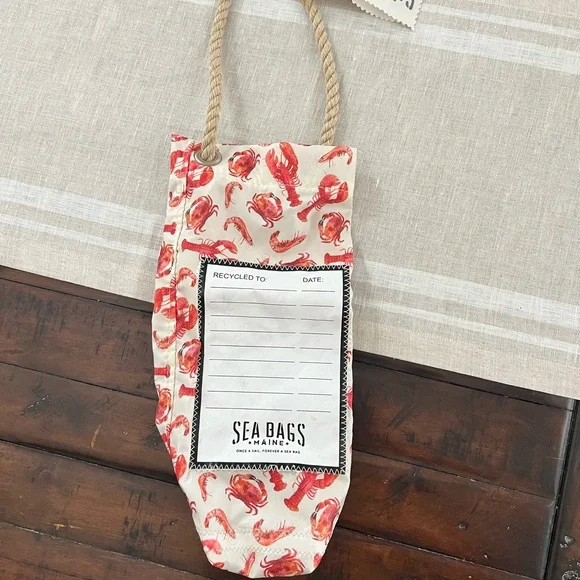 Sea Bags Maine Lobster Print Wine Bag - Picture 4 of 5